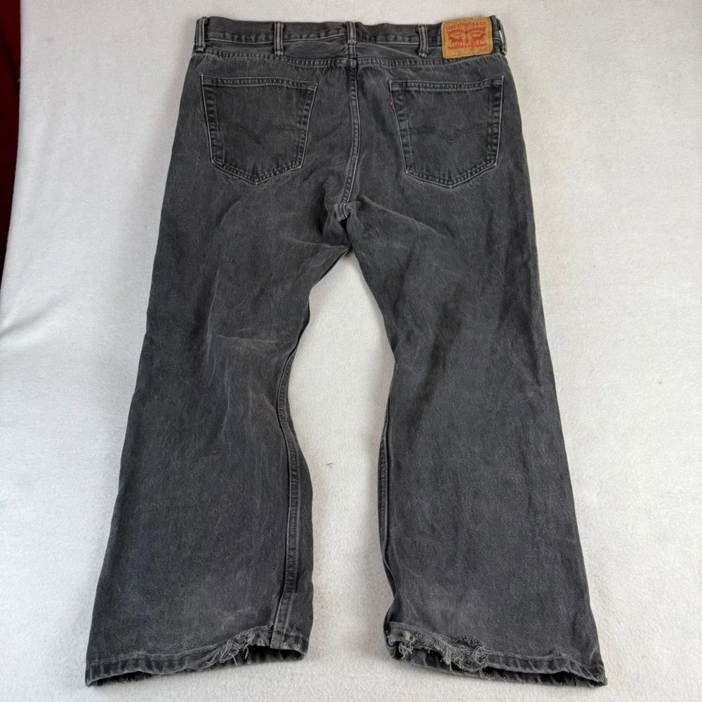 Levis 505 Regular Fit Jeans Mens Faded Black Straight Leg Denim 00505-0260